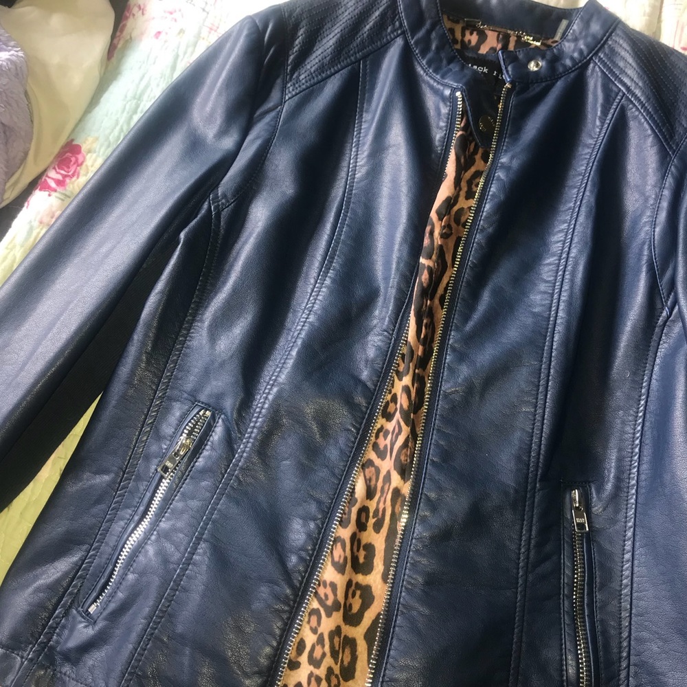 black rivet leather jacket